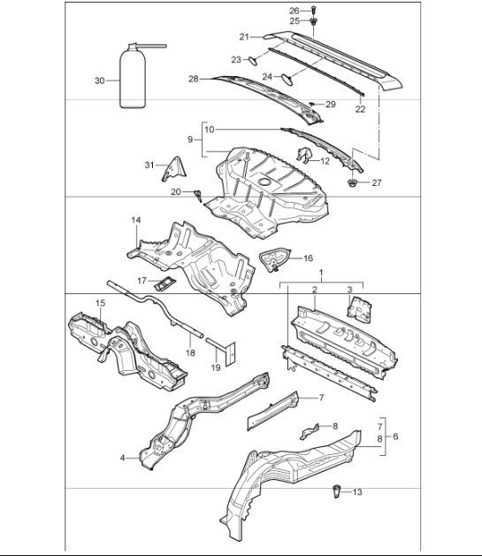 Diagram 801-35 Porsche 992 Turbo 50 周年 3.7L 