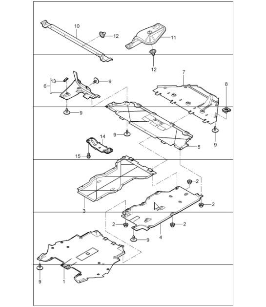 Diagram 801-70 Porsche 卡宴 3.2L V6 2003 年>>  车身