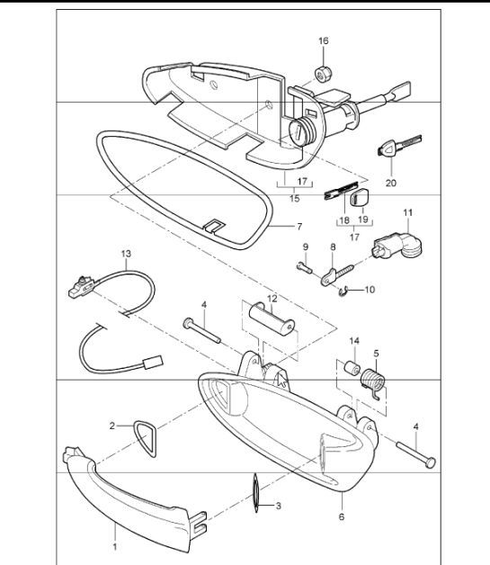 Diagram 804-20 Porsche 卡宴 S 4.5L V8 2003 年>>  车身