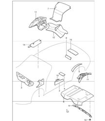 Karosserieschalldämmung - 1 - für 997.1 CABRIO 2005-08