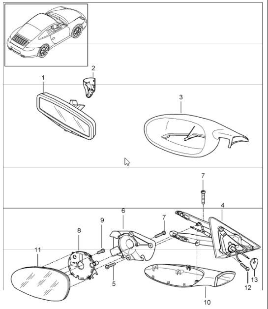 Diagram 809-10 Porsche 911 和 912（1965-1989）  车身