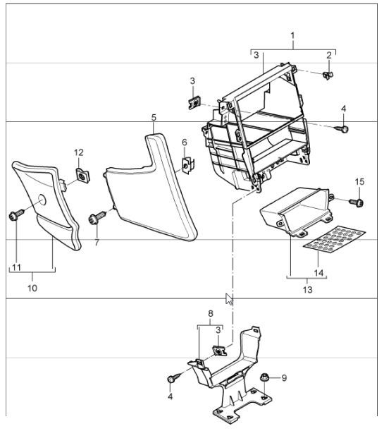 Diagram 809-15 Porsche Cayenne Turbo S V8 4.8L 汽油 550HP  车身