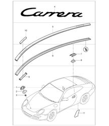 insignias, decorative fittings and stone guard film for 997.1 2005-08
