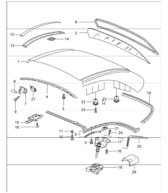 Diagram 811-16 Porsche Cayenne GTS V8 4.8L benzina 400 CV Carrozzeria