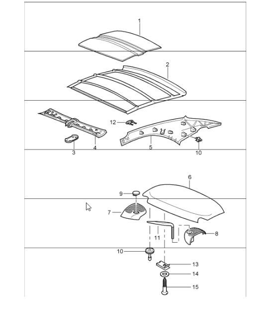Diagram 811-17 Porsche Boxster 718（982） 2017 年>>  车身