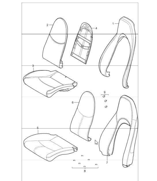 Diagram 817-02 Porsche 911/912 (1965-1989) Carrosserie