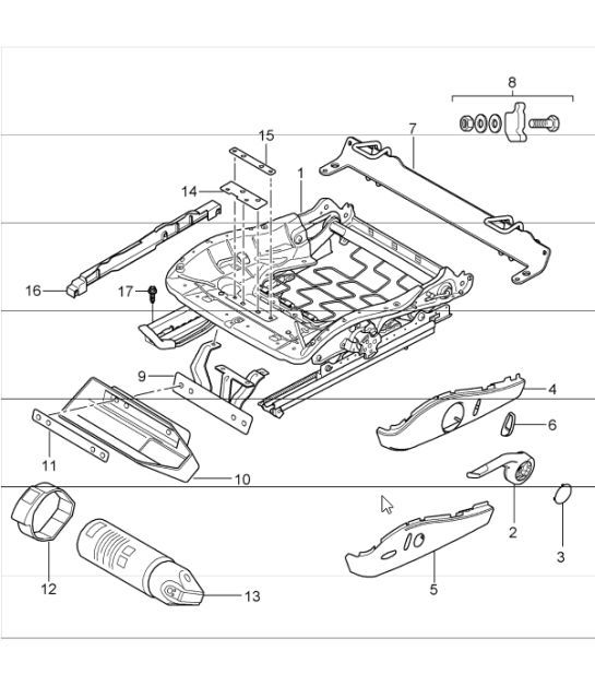 Diagram 817-08 Porsche 997 (911) MK1 2005-2008 Carrozzeria