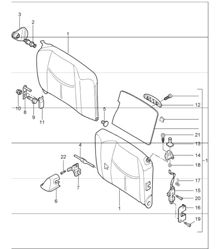 back seat backrest 997.1 CARRERA COUPE / TARGA 2005-08