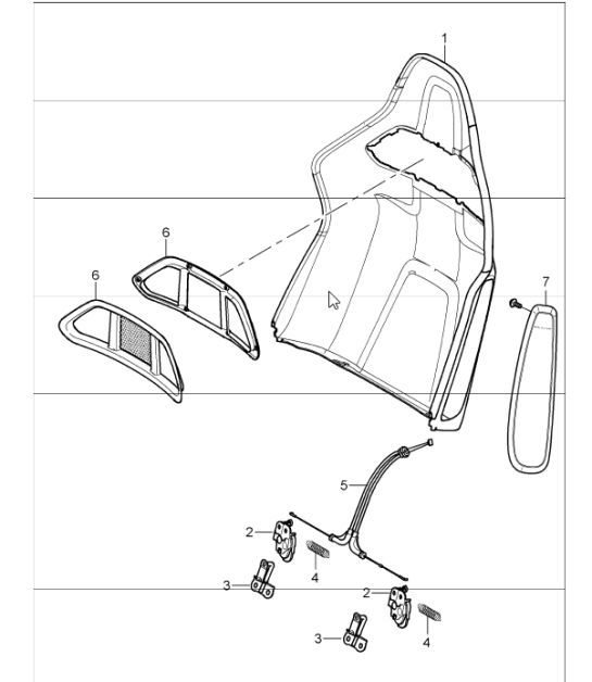 Diagram 817-66 Porsche 997 (911) MK1 2005-2008 Carrosserie