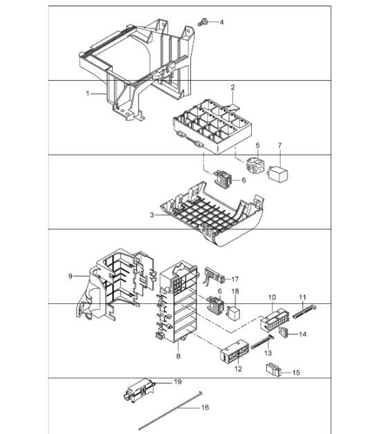 Diagram 902-00 Porsche 996 C4 3.6L 09/01-2005 Materiale elettrico