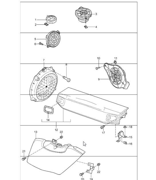 Diagram 911-05 Porsche 996（911）（1997-2005） 电子设备