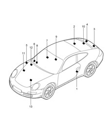 Schilder/Hinweise 997.2 Carrera 2009-12