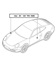 Paint touch-up applicator / Paints 997.2 Carrera 2009-12