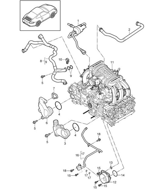 Diagram 104-010 Porsche 卡宴 Turbo / Turbo S 4.8L 2007>> 引擎