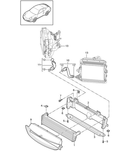 Diagram 105-017 Porsche 968 CS 3.0L 1993-95 Engine