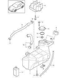Liquido refrigerante/Sistema di raffreddamento - A101,A102 - 997.2 Carrera 3.6L / 3.8L 2009-12