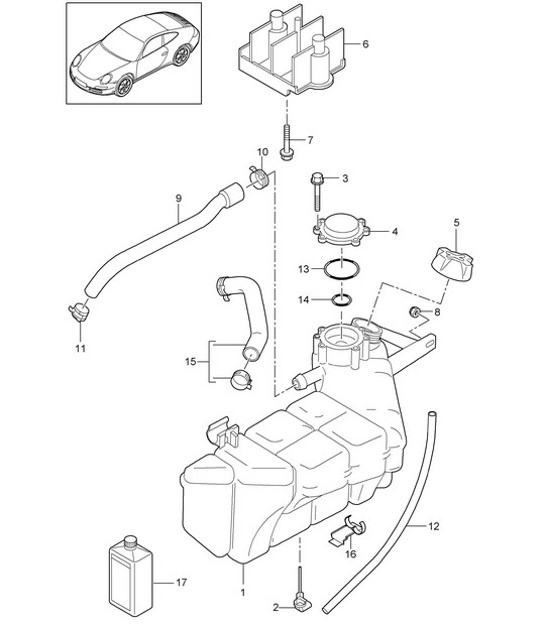 Diagram 105-020 Porsche Cayenne 92A (958) 2010-2017 Engine