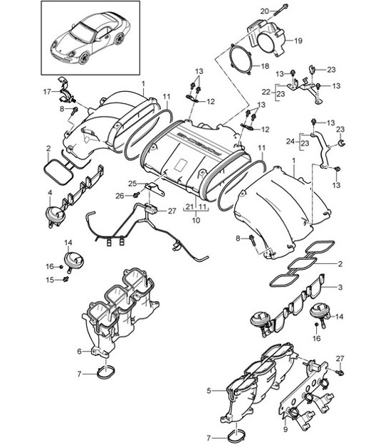 Diagram 107-013 Porsche 944 1982-1991 