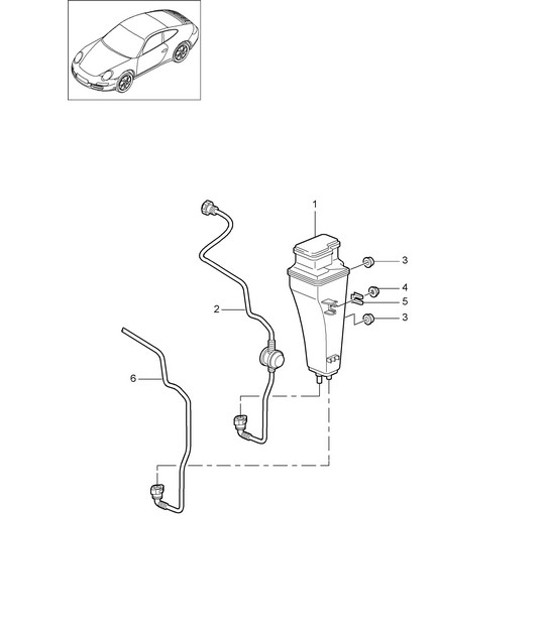 Diagram 201-020 Porsche 996 C4 3.4L 1997-08/01 燃油系统、排气系统
