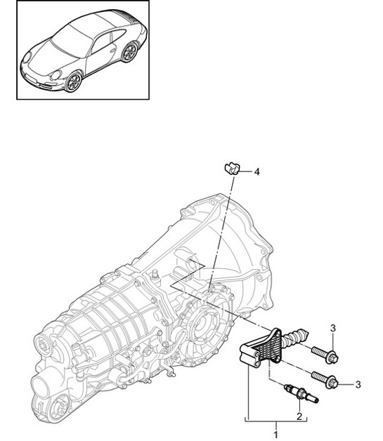 Diagram 301-005 Porsche Boxster Spyder 3.8L 2016 Transmission