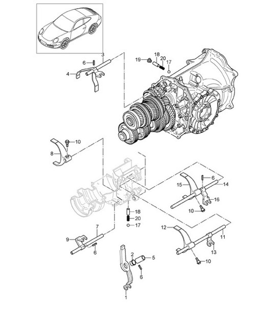 Diagram 304-000 Porsche Cayenne 92A (958) 2010-2017 Transmission
