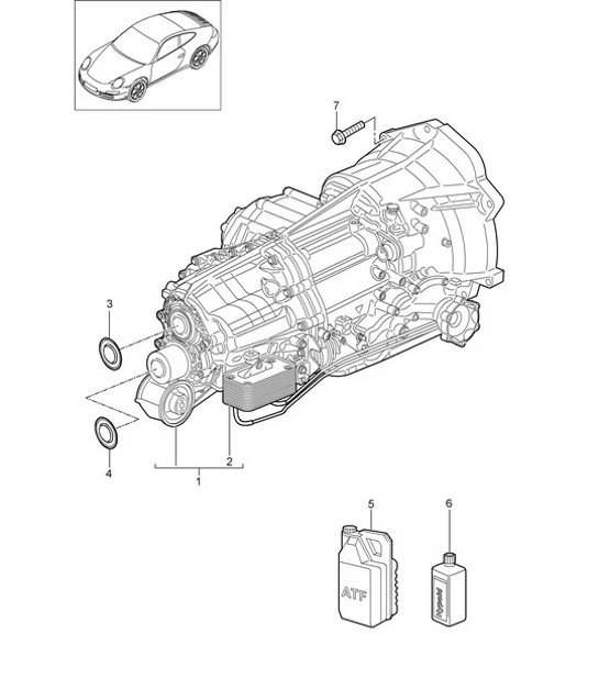 Diagram 320-000 Porsche Panamera 4S V8 4.8L Transmisión