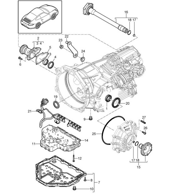 Diagram 320-005 Porsche Cayman 987C/981C（2005-2016 年） 传播