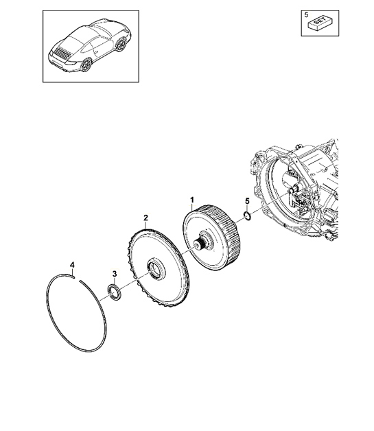 Diagram 320-010 Porsche 996 C2 3.4L 1997-08/01 Transmisión