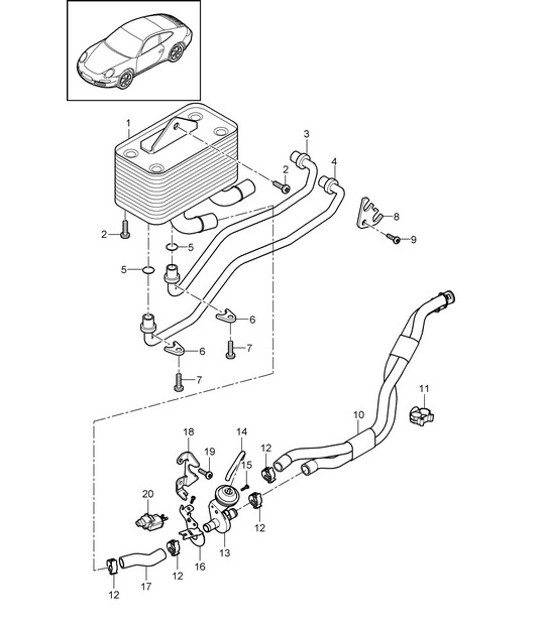 Diagram 360-000 Porsche Cayman 987C/981C（2005-2016 年） 传播