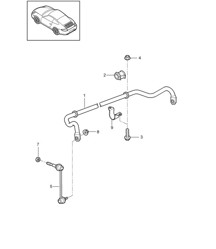 Stabilisatorstang 997.2 Carrera 2009-12