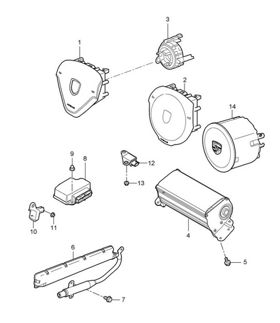 Diagram 403-006 Porsche 997 (911) MK2 2009-2012 Assale anteriore, sterzo 