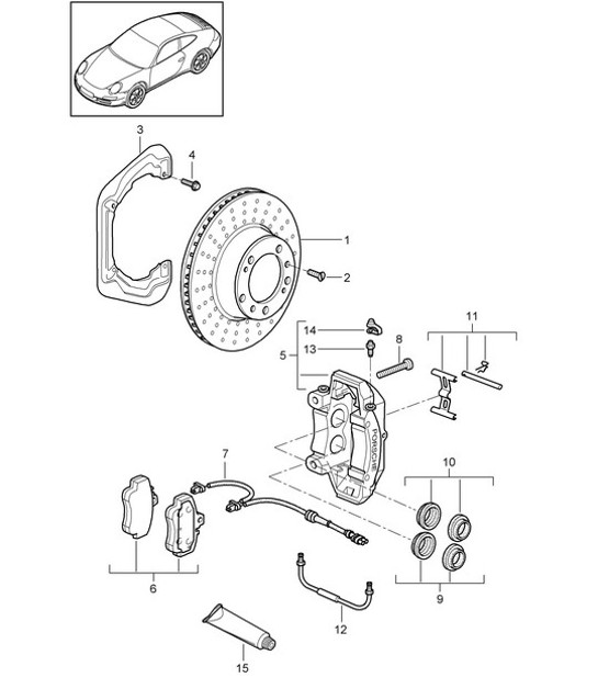 Diagram 603-001 Porsche 924S 2.5L 1988 