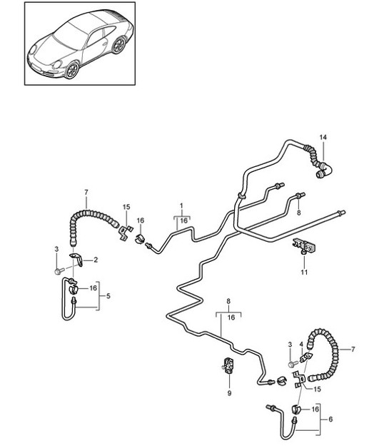 Diagram 604-015 Porsche Macan (95B) MK1 (2014-2018) Roues, Freins