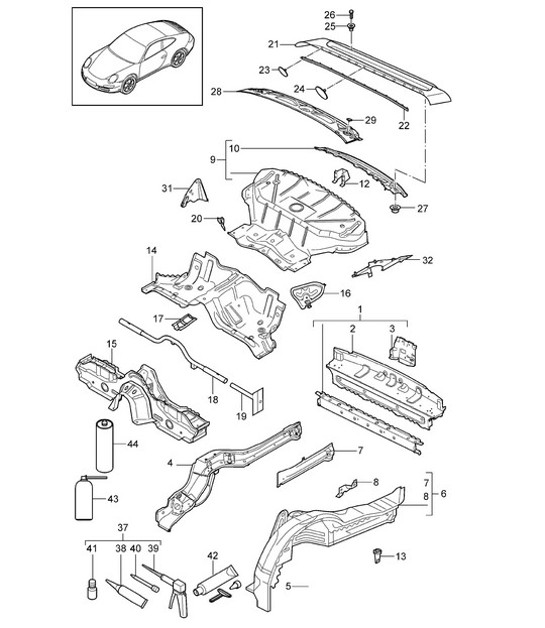 Diagram 801-035 Porsche Panamera GTS V8 4.8L Carrozzeria