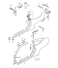 Side part Outer - CABRIO / TARGA - 997.2 Carrera 2009-12