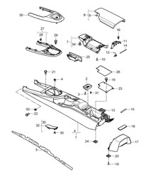 Console centrale - POSTERIORE - 997.2 Carrera 2009-12