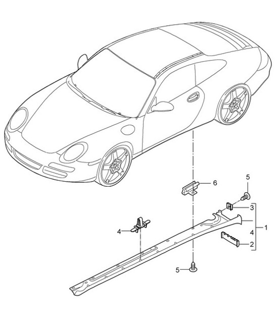 Diagram 810-005 Porsche Boxster 986/987/981 (1997-2016) Body