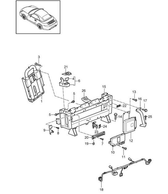 Diagram 811-055 Porsche Boxster 986/987/981 (1997-2016) Carrosserie