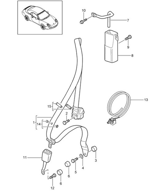 Diagram 812-001 Porsche Cayman 987C/981C（2005-2016 年）  车身