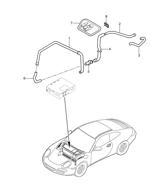 Diagram 813-002 Porsche 997 (911) MK2 2009-2012 Carrosserie