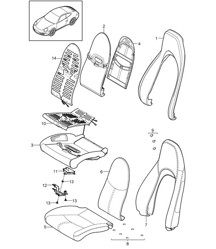 Parte in schiuma / Fodera / Sedile standard / Sedile comfort 997.2 Carrera 2009-12
