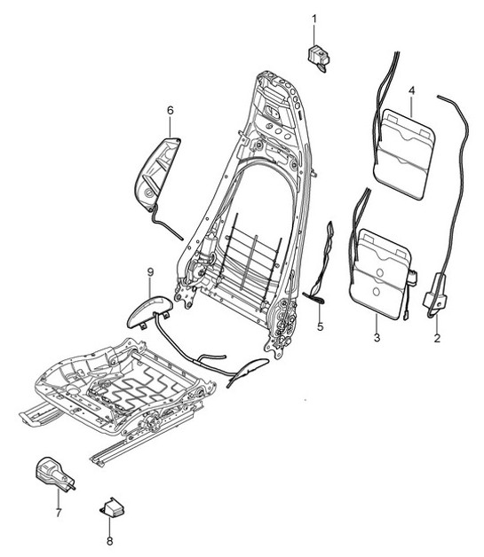 Diagram 817-022 Porsche 997 MKII Turbo 2010-13 Body