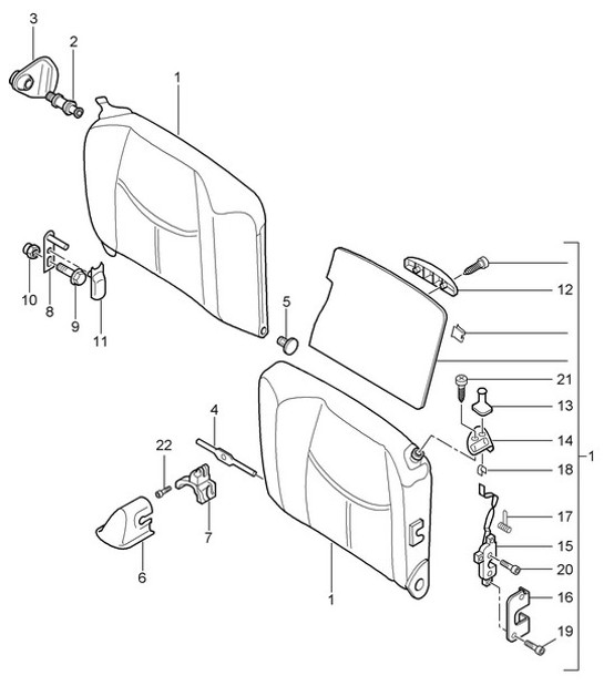Diagram 817-040 Porsche 997 (911) MK2 2009-2012 Carrosserie