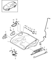 Bucket seat / Collapsible / Seat frame / Accessories 997.2 Carrera 2009-12