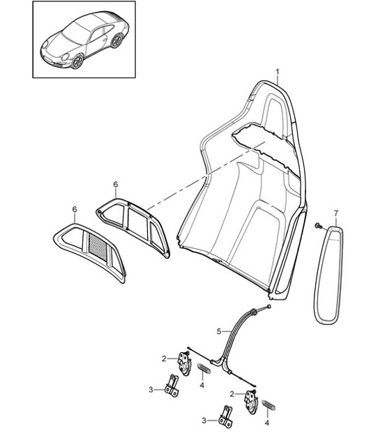 Diagram 817-066 Porsche Boxster 986/987/981 (1997-2016) Carrosserie