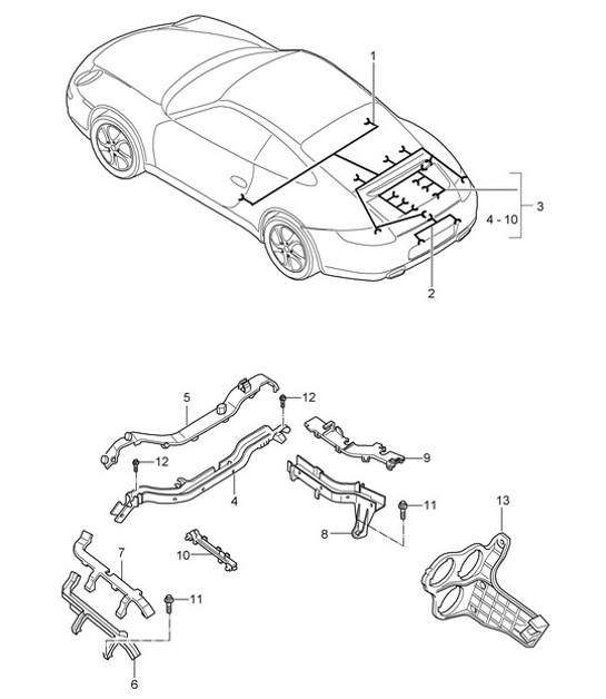 Diagram 902-020 Porsche Cayenne S 4.5L V8 2003>> Electrical equipment
