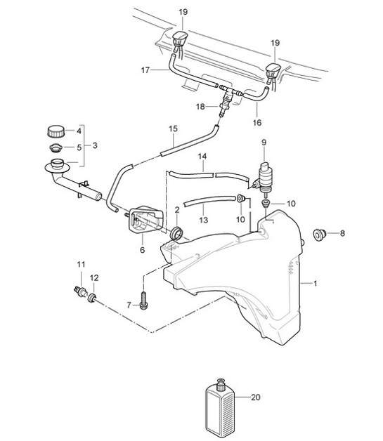 Diagram 904-010 Porsche 911/912 (1965-1989) Materiale elettrico