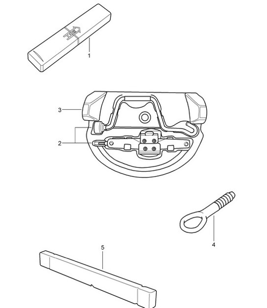 Diagram 001-000 Porsche 964 (911) (1989-1994) Accessori e altri