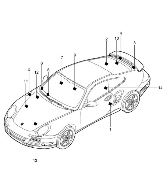 Diagram 001-005 Porsche Cayenne 3.2L V6 2003>> Accessories & others