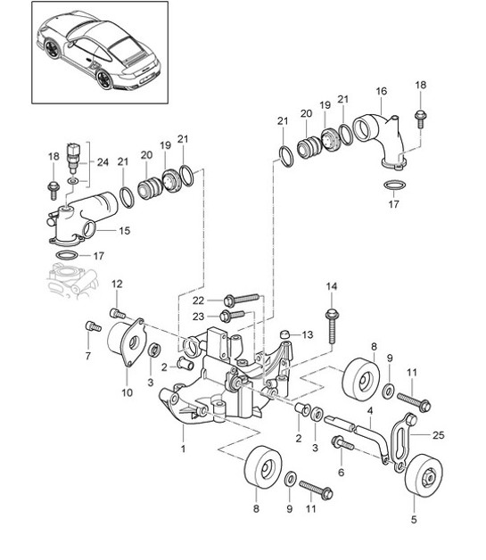 Diagram 101-015 Porsche 991 Turbo S 3.8L (560 CV) Motor